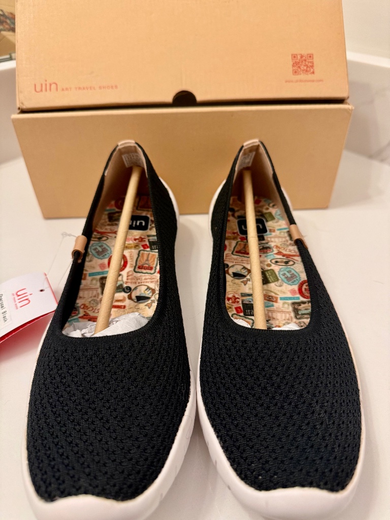 Nwt Uin Menorca Iii Black Knit Ballet Flats 8.5 — image 3 of 7
